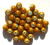 34 8mm Round Gold Miracle Beads